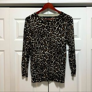 J Crew Leopard Print Sweater